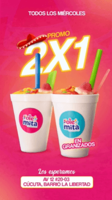 Miércoles prémium: 2x1 en granizados